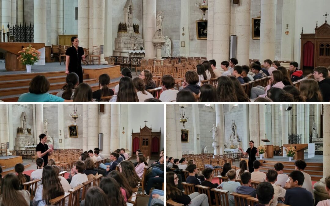 Démonstration de chant lyrique par Mme Rambaud, professeur d’Education Musicale