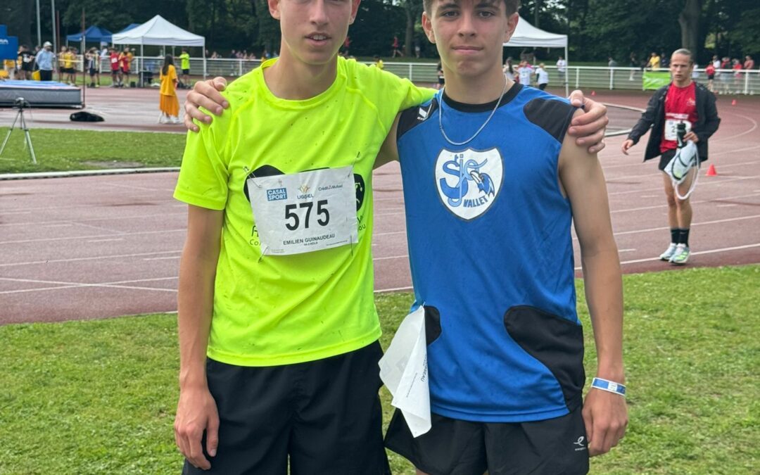 Emilien et Raphaël aux championnats de France d’athlé à Strasbourg