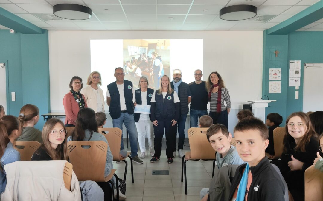 13 juin 2024 Remise des chèques de l’opération assiette de pâtes aux pompiers solidaires