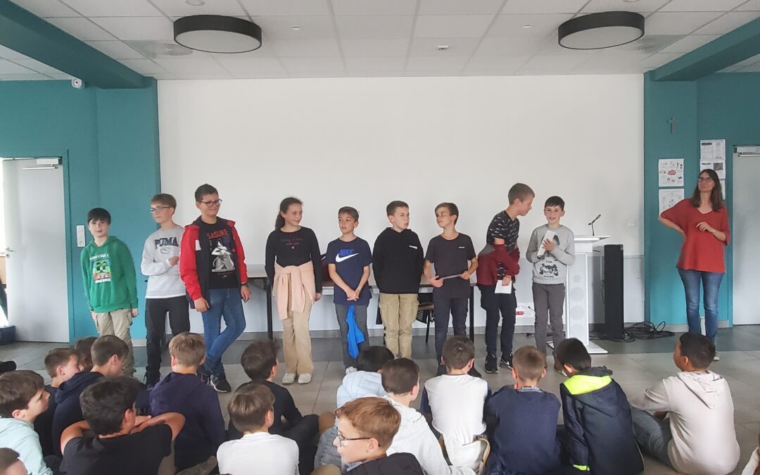 Remise des récompenses pour le concours de la Course aux Nombres